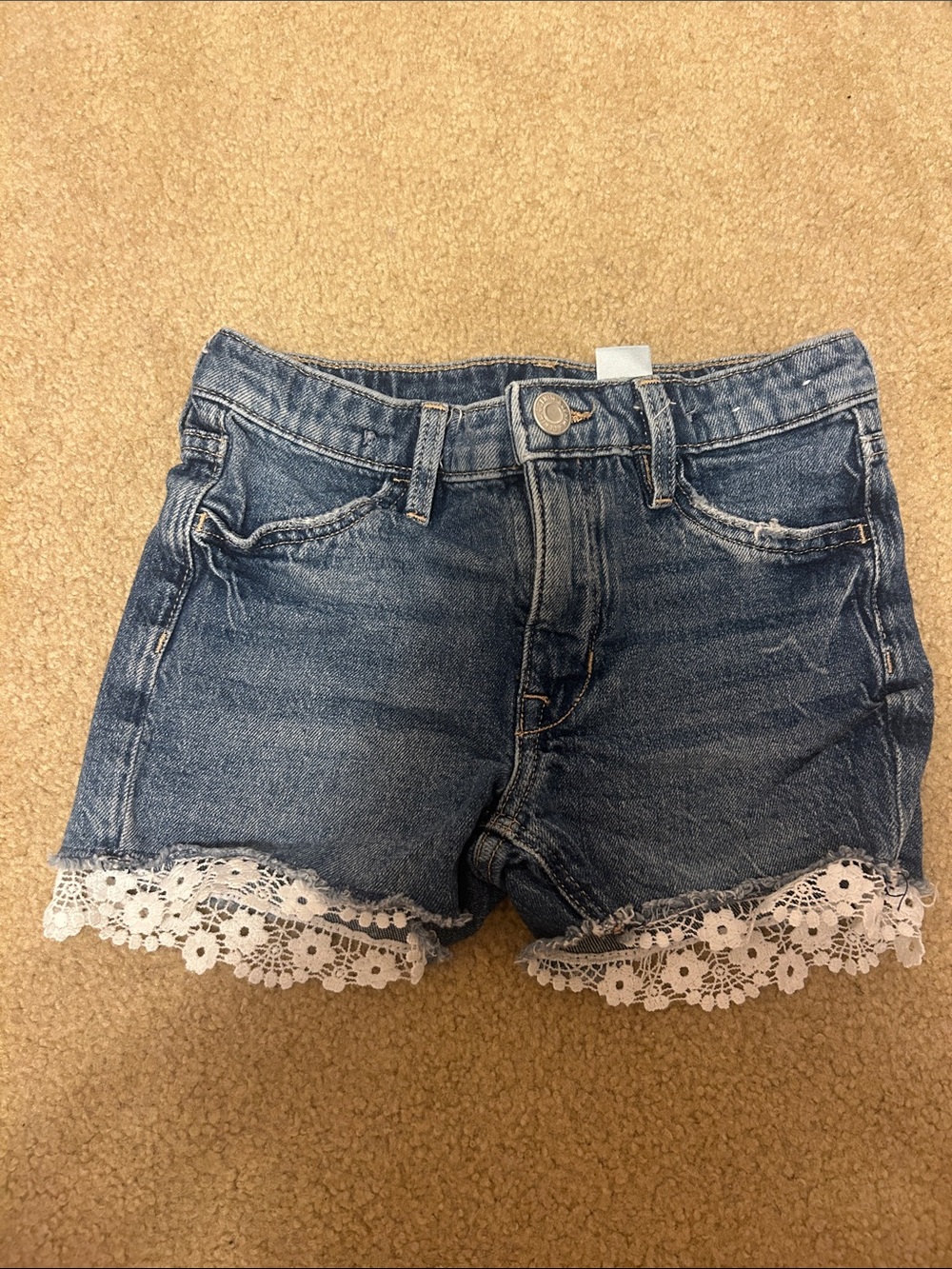 H&M Denim Lace Trim Kid’s Shorts - Blue